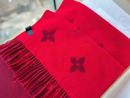 Écharpe de créateur de marque de Noël Écharpe de luxe en V Cachemire Épais Châle Femmes Long Hiver Wram Pashmina Longues Wraps Hijab Cadeaux de vacances Apportez des coffrets cadeaux