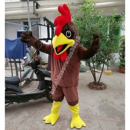 Costume de mascotte de poulet brun de Noël personnage de thème de dessin animé Carnaval unisexe adultes taille Halloween fête d'anniversaire fantaisie tenue de plein air pour hommes femmes