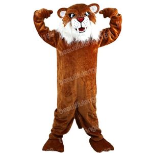 Christmas Brown Leopard Mascot Costume Catoon Character Outfit Pak Halloween Party Outdoor Carnival Festival Fancy Dress For Men Women