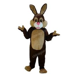 Costume de mascotte de lapin marron de Noël de qualité supérieure Halloween robe de soirée fantaisie personnage de dessin animé costume de carnaval tenue unisexe accessoires publicitaires