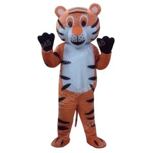 Christmas Brown Tiger Mascot Costumes Halloween Fancy Party Robe Unisexe Cartoon Characon Carnival Noël Party Party Outdoor Tenue