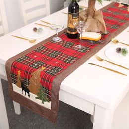 Kerst Buffalo Check Table Runner voor Thanksgiving Party Family Diners Table Decoration Red Brown 71 Inch JK2011XB