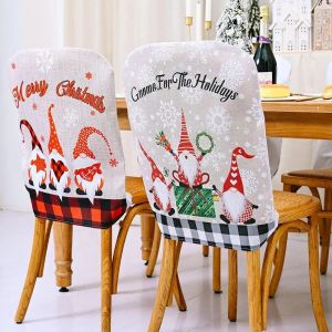 Funda navideña para silla, adornos de gnomo de Papá Noel sin rostro, decoración navideña para Año Nuevo, Navidad