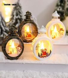 Lampe à vent circulaire de Noël Joyeux Noël Décor pour la maison Noël Navidad Noel Cadeaux Ornements de Noël Bonne année FY9669 sxau7819468