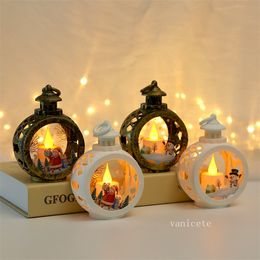 Lampe à vent circulaire de noël, décorations de joyeux noël pour la maison, cadeaux de noël, ornements de noël, bonne année LT589