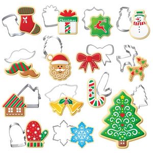 Christmas Cookie Cutters Moulds Aluminum Alloy Cute Animal Shape Biscuit Mold DIY Fondant Pastry Decorating Baking Kitchen Tools P0719