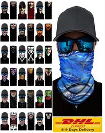 Christmas Cosplay Ski Skull Half Face Party Masks Unisexe Halloween Mask Ghost Scarf Bandana Necon Party Party Bandband Magic Turba8840053