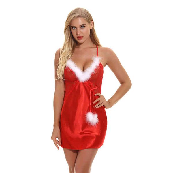 Costume de Noël Fun Costume Cosplay Uniforme Femme Sexy Casual Noël Polyester Tissu Robes Élégantes 211208