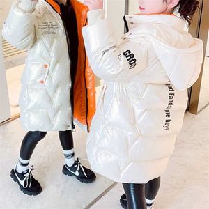 Kerstkostuums voor meisjes tiener kinderen kleding lange zilveren jas baby meisje kleding jas Snowsuit bovenkleding parka sneeuwkleding 211203