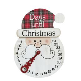 Kerst Countdown Calendar Hanger Houten Creatieve Santa Sneeuwpop Woondecoratie Xmas Kalenders Hanger W-00897