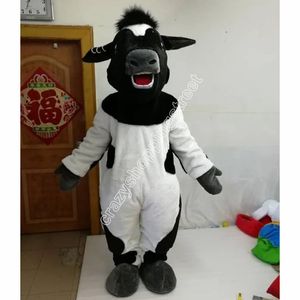 Kerst koe mascotte kostuum hoge kwaliteit stripfiguur outfits halloween carnaval jurk past volwassen grootte verjaardagsfeestje outdoor outfit