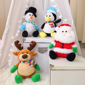 Kerst Creatieve Kerstman Figuur Knuffel Eland Sneeuwpop Pop Meisje Kerstvakantie Cadeau Schattige pop