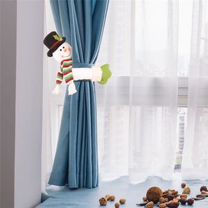 Kerstgordijn Buckle Tieback Santa Snowman Window Decorations Christmas Cartoon Doll Curtain Hook Christmas Decorations Will and Sandy