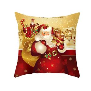 Funda de cojín de Navidad, funda de almohada, adornos navideños para el hogar, adornos navideños, regalos de Navidad, Happy RRE15250