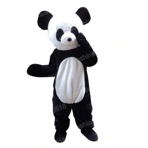 Christmas Mignon Panda Mascot Costume Cartoon Thème personnage Carnival Adults Size Halloween Birthday Party Fancy Outdoor tenue pour hommes femmes