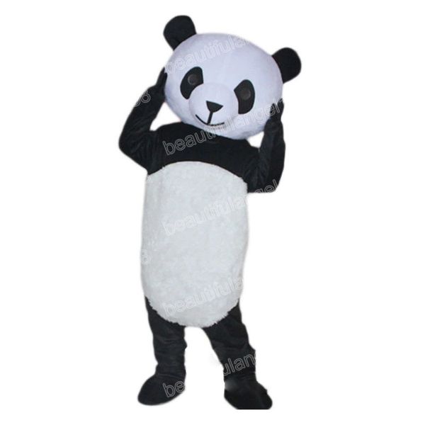 Traje de mascota de panda lindo de Navidad Traje de personaje de dibujos animados Traje de Halloween Adultos Tamaño Fiesta de cumpleaños Traje al aire libre Actividades caritativas