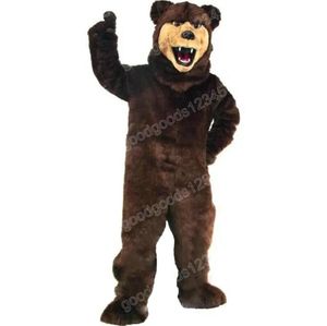 Costumes de mascotte d'ours brun foncé de Noël Halloween personnage de dessin animé tenue costume personnage de carnaval publicité de Noël fête d'anniversaire déguisement pour hommes femmes