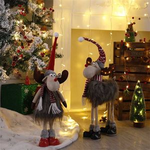 Christmas Decor Elk Ornaments Xmas Festival Huis Open haard Tafel Rendier Decor Kerstmis en jaar Kindergeschenken Navidad 2022 211104