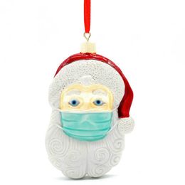 Christmas Decoratie Accessoires Pandemische Survivor Sneeuwpop Oude Man Masker Epidemische Preventie Hanger