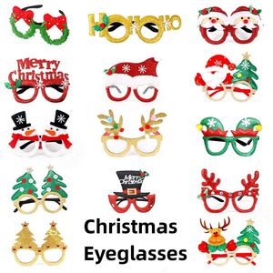 Kerstdecoratie Creative Funny Christmas Glasses Frames volwassen kinderen decoratieve bril geschenken vakantiesparen feestfoto prop