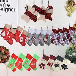 Décoration de Noël sacs-cadeaux ménage arbre de Noël pendentif suspendu dessin animé chaussettes de noël enfants sac de bonbons par la mer ZC392