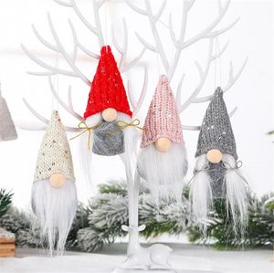 Decoración navideña, muñeco de peluche de Gnomo, colgante de árbol de Navidad, adorno colgante, regalos de Año Nuevo para niños, suministros para fiestas dd631