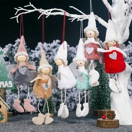Kerstdecoratie hanger pop angel pluche pop kerstboom opknoping ornament xmas hangende decoratie poppen kinderen geschenken