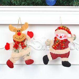 Decoración de Navidad Santa Claus Snow Mann Doll Árbol de Navidad Old Man Elk Dolls Pendants Party Holteing Decorations Th0438