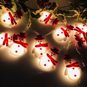 Kerstdecoratie Sneeuwman LED Garland snaar lichten boom hangende lantaarn Xmas Home Lighting Decor Navidad jaar Y201020