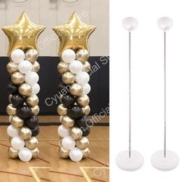 Décorations de Noël 1 2set support de colonne de ballon réglable support avec base en plastique pour la décoration de mariage anniversaire baby shower fête 231023