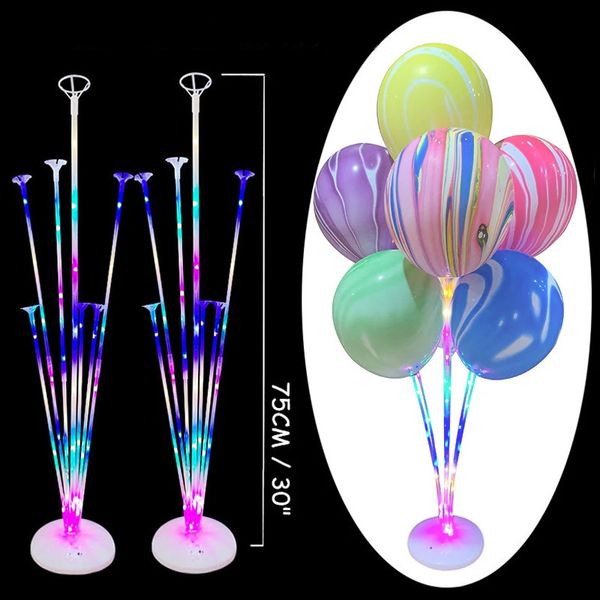 Décorations de Noël 1/2Set Ballons Colonne Stand Confetti Ballon Titulaire Support De Mariage Décorations De Fête D'anniversaire Enfants Baby Shower Balons Fournitures 231121