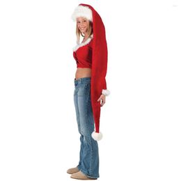 Décorations de Noël 1.55M Super Long Hat Xmas Party Costumes Red White Cap For Adult