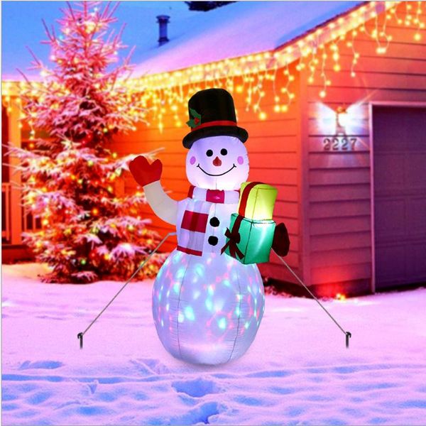 Décorations de Noël 1.5m poupée gonflable bonhomme de neige LED veilleuse Figure jouets de jardin fête année 2022 US EU PlugChristmas