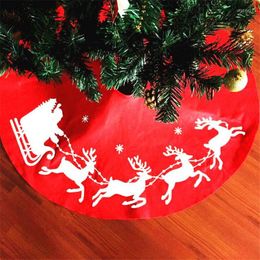 Décorations de Noël 1 Mètre Santa Claus Elk Grand Arbre Jupe Robe de Noël Rouge Décoration de Fête de l'Année