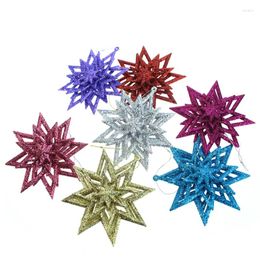 Décorations de Noël 1 pc en or Powner à cinq couches multi-angles étoiles de Noël Arbre de Noël