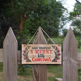 Kerstdecoraties 1 pc's decoratie hangende bord houten deur vintage herinneringsgeschenken houten ornamenten