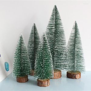 Kerstversiering 10-30CM Tafelblad Mini Boom Groene Kunstmatige Winter Sneeuw Ornament Voor Kerst Vakantie Familie Party Home Decor Gift
