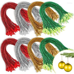 Kerstdecoraties 100 stks touw vezel garen snaar draad lanyard lijn xmas boombal cadeau hangende hanger ornament tag label decoratie