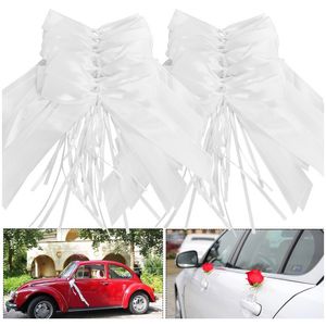 Kerstdecoraties 100 stks witte bruiloft auto decoratie cadeau wrap lint bogen feestlinten kit bowknots mariage stoelen decor 221130