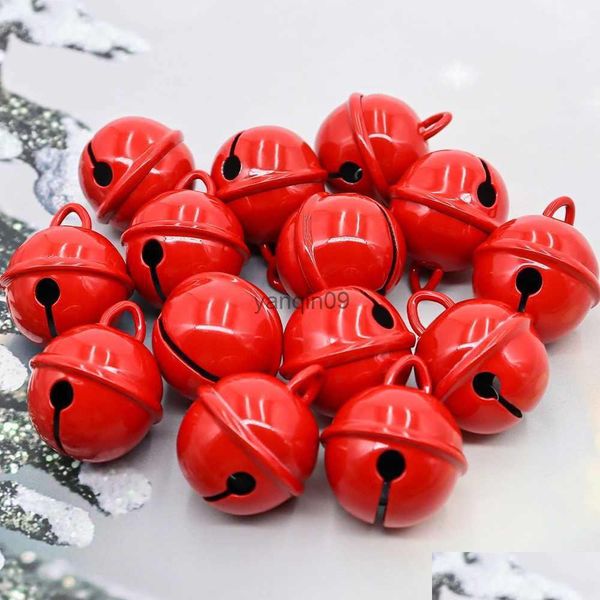 Décorations de Noël 10pcs 22mm qualité métal cloche rouge bricolage porte-clés animal de compagnie chien arbre décoration artisanat accessoires bijoux perles orname DH4ZV