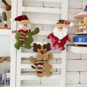 Kerstdecoraties 10 stks Merry houten baubbles tags Xmas Doll Decor Diy Craft ornamenten Jaar Gift Santa Claus Sneeuwman Pendant