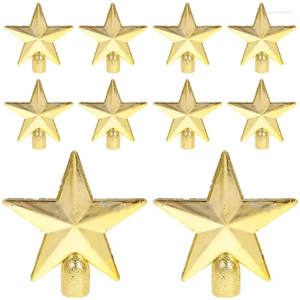 Décorations de Noël 10pcs Mini Star Tree Topper Décoration Xmas Party Favor Joyeux Décor pour la maison Navidad Ornement