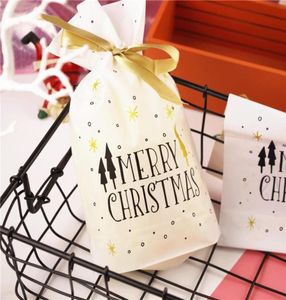 Decoraciones navideñas 10pcs Bolsas de tratamiento de oro