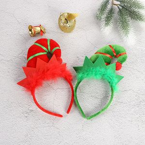 Décorations de Noël 10ps LED Elf Hat Hair Hoop Light Up Bandeau Femmes Party Luminous Festival Costumes 221130