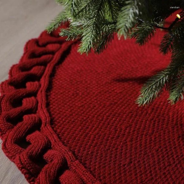 Décorations de Noël 122 cm Jupe d'arbre tricoté