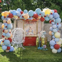 Décorations de Noël 127pcs Cartoon The Flying Elephant Circus Theme Arch Garland Kit Baby Shower Latex Balloons Birthday Party Supplies 231213