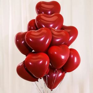 Kerstversiering 12 inch Hartvormige Bruiloftsballon Hoge Metalen Latex Ballonnen Verjaardagsfeestje Voorstel Scène Versierd Paars Goud Helium Ballon 231023