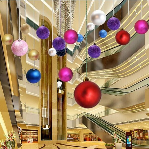 Decoraciones navideñas 12 Uds 4cm bola de plástico decoración de árbol de Navidad adorno colgante fiesta boda decoración del hogar ornamento 7ZHH190