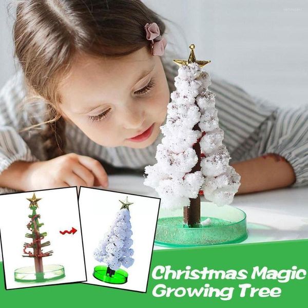 Decoraciones navideñas 14 cm Árbol mágico en crecimiento Diy Diversión Regalo de Navidad Juguete para adultos Niños Fiesta en casa Decoración para fiestas Accesorios Mini C7y7