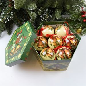 Décorations de Noël 14 pièces boule de noël pour bricolage fête de noël arbre de noël suspendus boule ornement décorations cadeau année Navidad Eazy Hang 220916